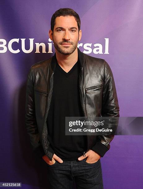 Actor Tom Ellis arrives at the 2014 Television Critics Association Summer Press Tour - NBCUniversal - Day 1 at The Beverly Hilton Hotel on July 13,...