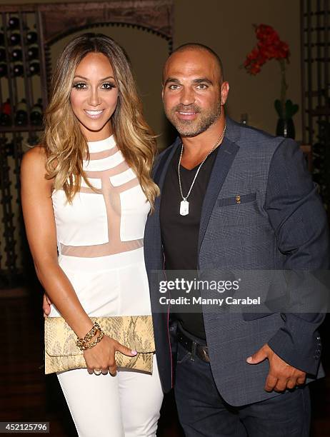 Joe Gorga & Melissa Gorga attend the "Real Housewives Of New Jersey" Season Six Premiere Party on July 13, 2014 in Parsippany, New Jersey.