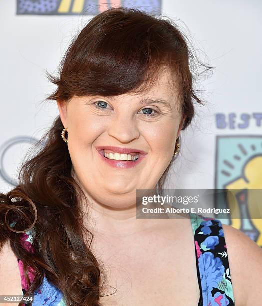 Actress Jamie Brewer attends the 4th Annual Team Maria Benefit In Support of Best Buddies at Montage Beverly Hills on July 13, 2014 in Beverly Hills,...