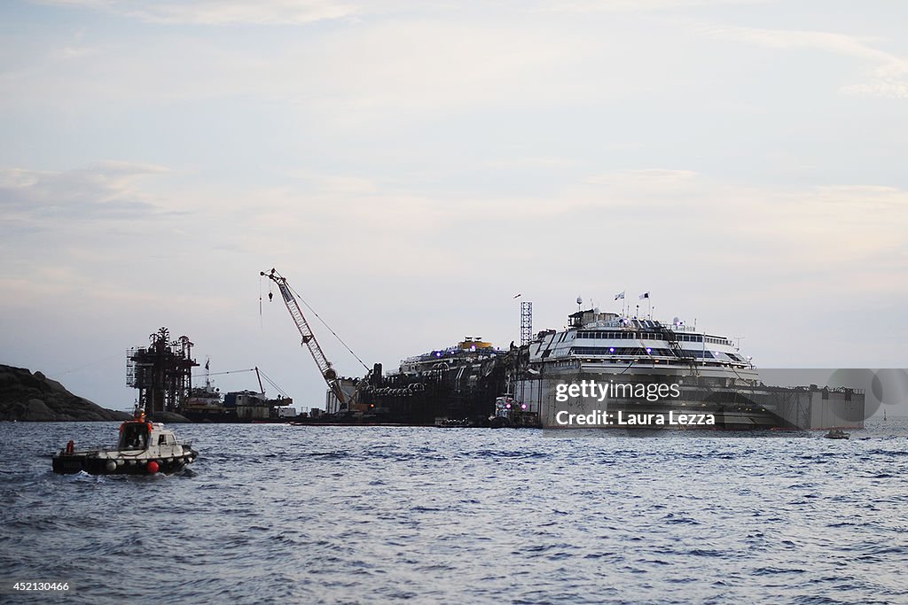 Work Begins On The Refloating Of The Costa Concordia