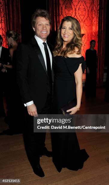 Jon Bon Jovi and Dorothea Hurley attend the Winter Whites Gala in aid of Centrepoint at Kensington Palace on November 26, 2013 in London, England.