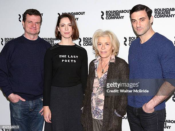 Michael Cumpsty, Rebecca Hall, Suzanne Bertish and Morgan Spector attend the "Machinal" Cast Photo Call at the Roundabout Theatre Company Rehearsal...