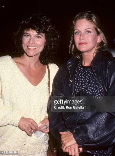 Actress Adrienne Barbeau and actress Season Hubley on September 27, 1985 dine at Spago in West Hollywood, California.