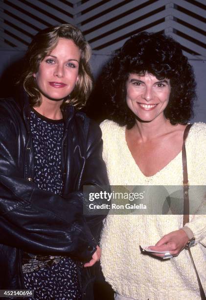 Actress Season Hubley and actress Adrienne Barbeau on September 27, 1985 dine at Spago in West Hollywood, California.