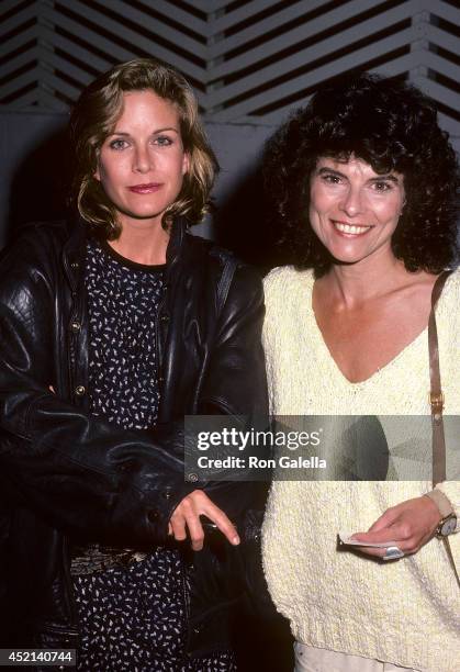 Actress Season Hubley and actress Adrienne Barbeau on September 27, 1985 dine at Spago in West Hollywood, California.