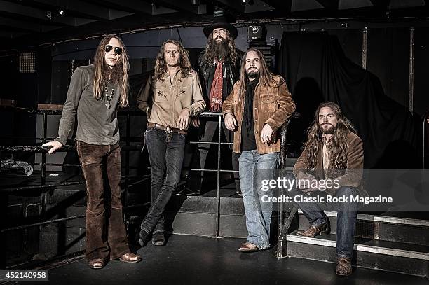 Charlie Starr, Richard Turner, Brit Turner, Paul Jackson and Brandon Still of American country rock group Blackberry Smoke, taken on November 15,...