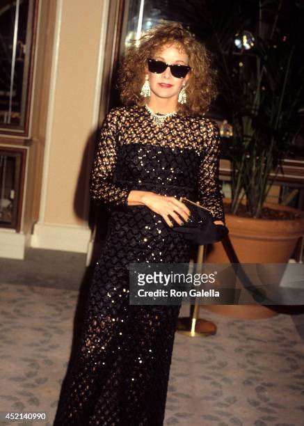 Actress Season Hubley attends the 43rd Annual Golden Globe Awards on January 24, 1986 at the Beverly Hilton Hotel in Beverly Hills, California.