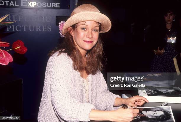 Actress Season Hubley attends the 10th Annual Video Software Dealers Association Convention and Expo on July 14, 1991 at the Las Vegas Hilton...