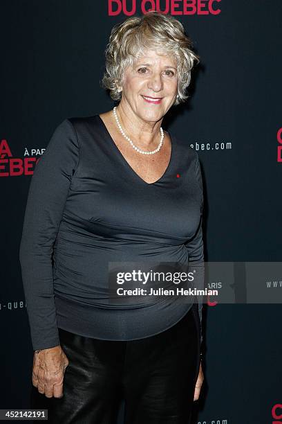 Denise Bombardier attends 'Cinema Du Quebec' Opening Party In Paris at Forum Des Images on November 26, 2013 in Paris, France.