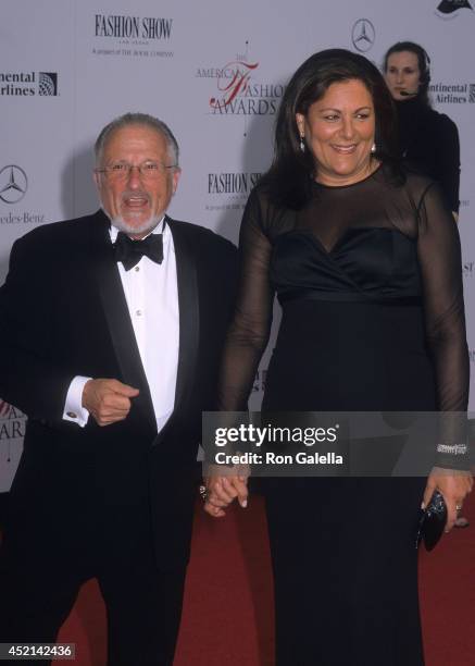 Fashion designer Stan Herman and executive director of CFDA Fern Mallis attend the 20th Annual CFDA Awards on June 14, 2001 at Avery Fishser Hall,...