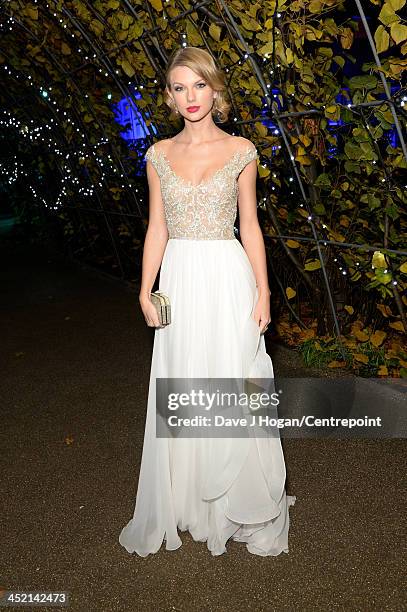 Taylor Swift attends Winter Whites Gala In Aid Of Centrepoint on November 26, 2013 in London, England.