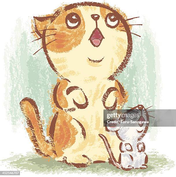 Premium Vector, Cute little kittens with watercolor effect illustration