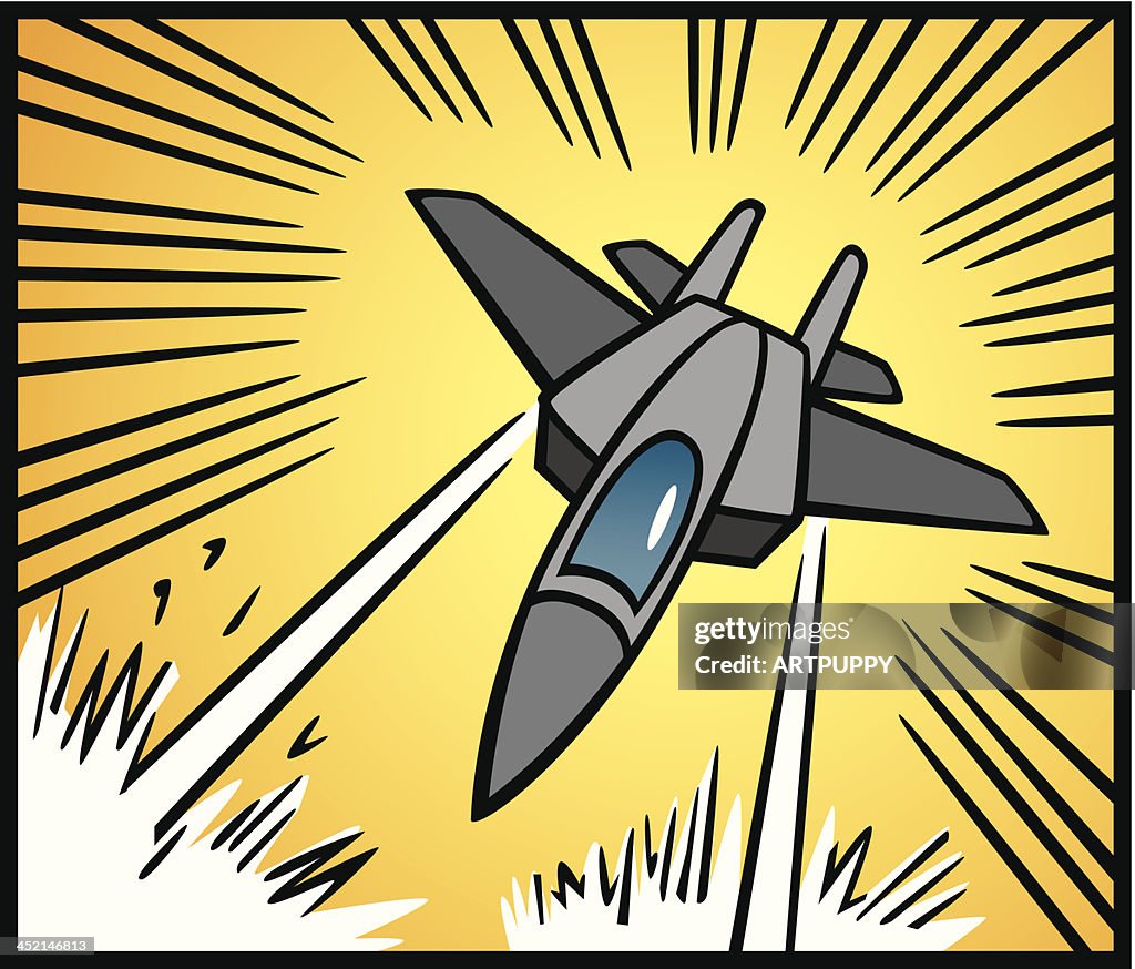 Comic Book Style Jet Plane Attacking High-Res Vector Graphic - Getty Images
