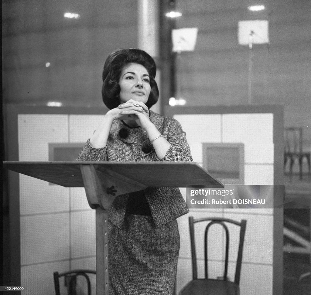 Maria Callas In Rehearsal At The Salle Wagram