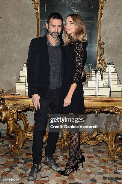 Fabio Novembre and Candela Novembre attend the 'Jo Malone London Scented' Dinner at Palazzo Crespi on November 26, 2013 in Milan, Italy.