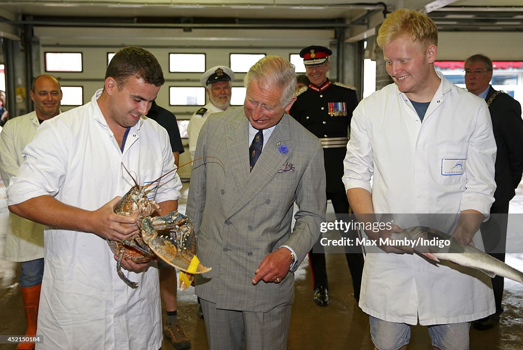 The Duke and Duchess Of Cornwall - Looe visit