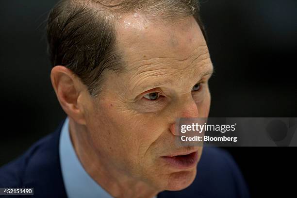 Senator Ron Wyden, a Democrat from Oregon, speaks during an interview in New York, U.S., on Monday, July 14, 2014. Wyden, a persistent critic of the...