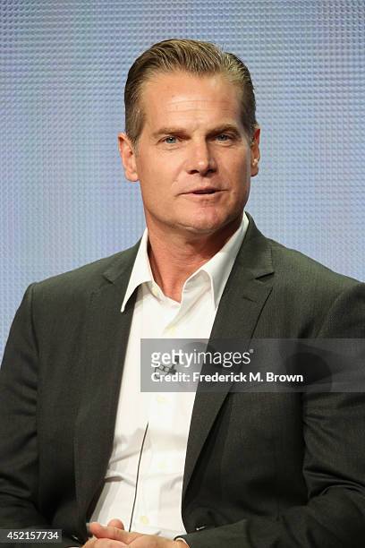Actor Brian Van Holt speaks onstage at the 'Ascension' panel during the NBCUniversal Syfy portion of the 2014 Summer Television Critics Association...