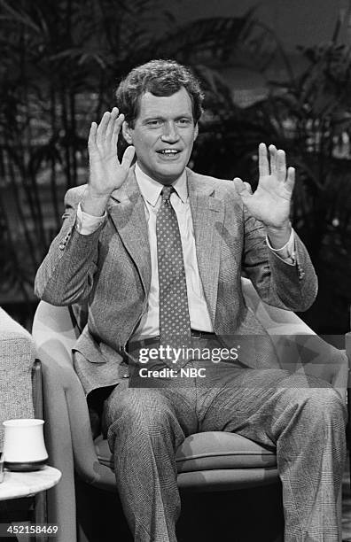 Pictured: Comedian/talk show host David Letterman on October 23, 1987 --