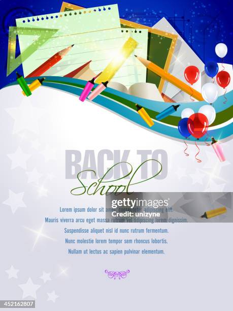 back to school background - topics stock illustrations