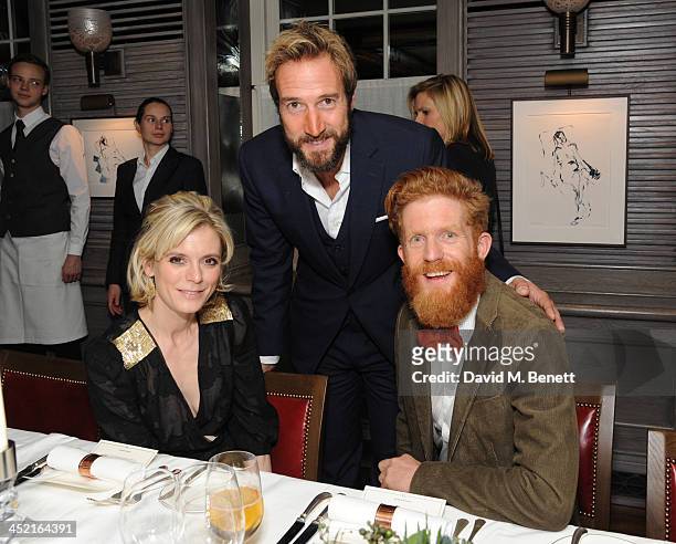 Emilai Fox, Ben Fogle and Sean Conway attends a drinks reception hosted by Ben Fogle and Bernie Shrosbree to celebrate Johnnie Walker Blue Label &...