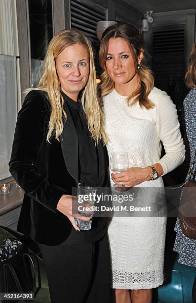 Astrid Harbord and Natalie Pinkham attends a drinks reception hosted by Ben Fogle and Bernie Shrosbree to celebrate Johnnie Walker Blue Label &...