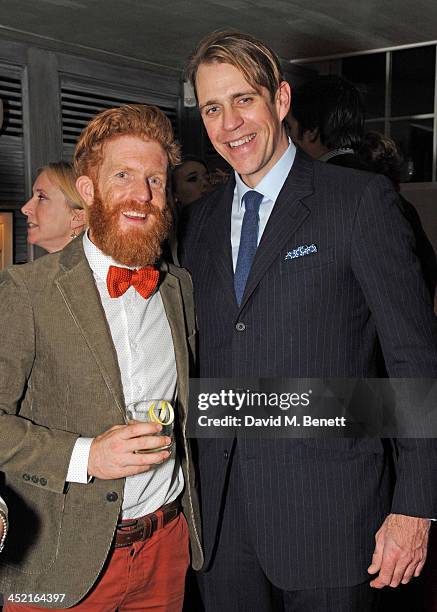 Sean Conway and Ben Elliot attends a drinks reception hosted by Ben Fogle and Bernie Shrosbree to celebrate Johnnie Walker Blue Label & Alfred...