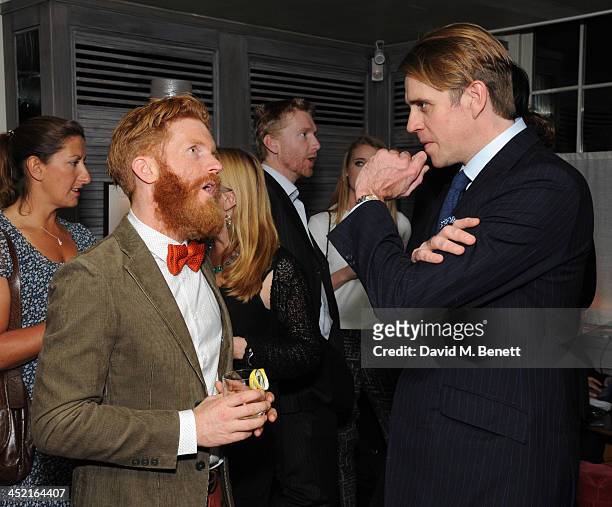 Sean Conway and Ben Elliot attends a drinks reception hosted by Ben Fogle and Bernie Shrosbree to celebrate Johnnie Walker Blue Label & Alfred...
