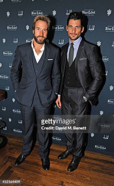 Ben Fogle and David Gandy attends a drinks reception hosted by Ben Fogle and Bernie Shrosbree to celebrate Johnnie Walker Blue Label & Alfred Dunhill...
