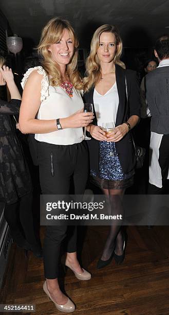 Marina Fogle and Olivia Hunt attends a drinks reception hosted by Ben Fogle and Bernie Shrosbree to celebrate Johnnie Walker Blue Label & Alfred...