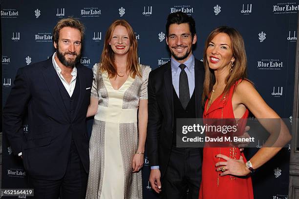 Ben Fogle, Olivia Inge, David Gandy and Heather Kerzner attends a drinks reception hosted by Ben Fogle and Bernie Shrosbree to celebrate Johnnie...