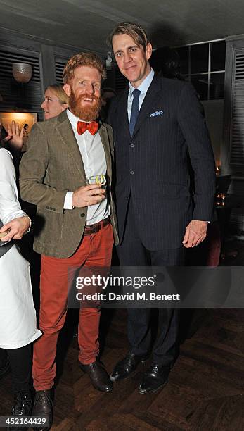 Sean Conway and Ben Elliot attends a drinks reception hosted by Ben Fogle and Bernie Shrosbree to celebrate Johnnie Walker Blue Label & Alfred...