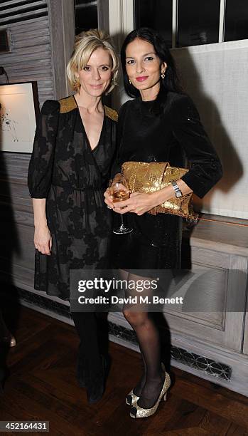 Emilia Fox and Yasmin Mills attends a drinks reception hosted by Ben Fogle and Bernie Shrosbree to celebrate Johnnie Walker Blue Label & Alfred...