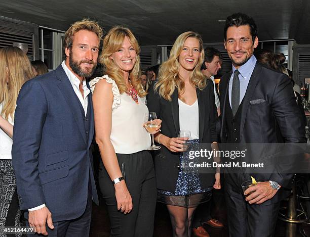 Ben Fogle, Marina Fogle, Olivia Hunt and David Gandy attends a drinks reception hosted by Ben Fogle and Bernie Shrosbree to celebrate Johnnie Walker...