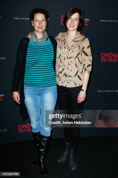 Caroline Martel and guest attend 'Cinema Du Quebec' Opening Party In Paris at Forum Des Images on November 26, 2013 in Paris, France.