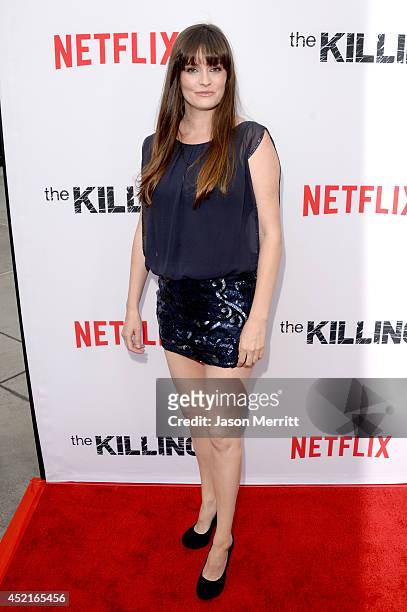 Actress Jamie Anne Allman attends premiere of Netflix's "The Killing" season 4 at ArcLight Cinemas on July 14, 2014 in Hollywood, California.