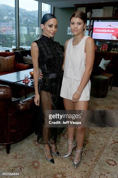 Nicole Richie and Sofia Richie attend VH1's "Candidly Nicole" influencer event in Los Angeles on July 14, 2014 in West Hollywood, California.