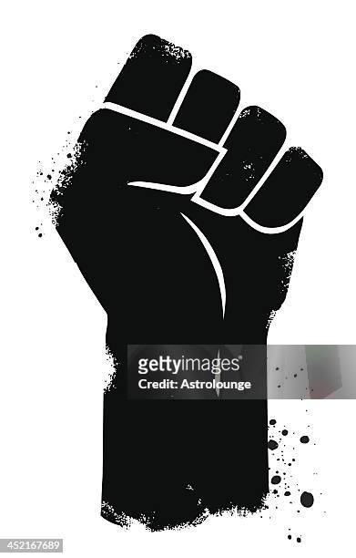 fist power - demonstration stock illustrations