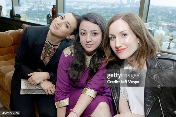 Jamie Schneider, Sophia Rossi and Katherine Power attend VH1's "Candidly Nicole" influencer event in Los Angeles on July 14, 2014 in West Hollywood,...