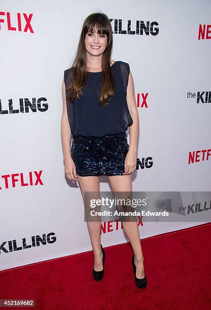 Actress Jamie Anne Allman arrives at the Los Angeles premiere of Season 4 of the Netflix Original Series "The Killing" at ArcLight Hollywood on July...