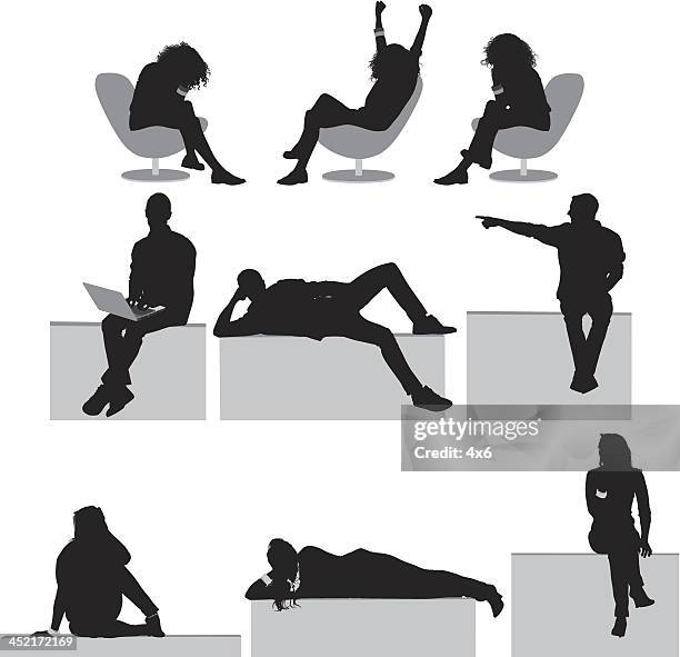 stockillustraties, clipart, cartoons en iconen met people resting - leunen