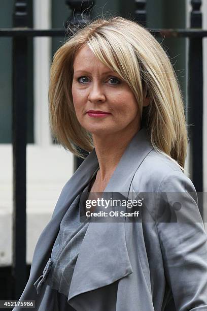 Esther McVey, Minister for Employment and Disabilities, arrives at Downing Street on July 15, 2014 in London, England. British Prime Minister David...