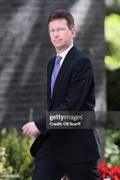 Jeremy Wright, the new Attorney General, arrives at Downing Street on July 15, 2014 in London, England. British Prime Minister David Cameron is...