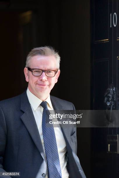 Michael Gove, the former Education Secretary, leaves Downing Street on July 15, 2014 in London, England. British Prime Minister David Cameron is...