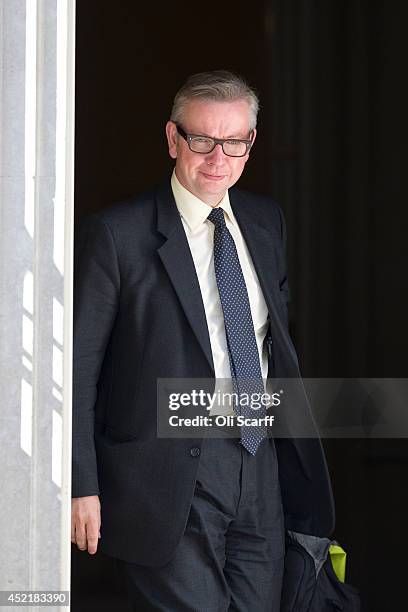 Michael Gove, the former Education Secretary, leaves Downing Street on July 15, 2014 in London, England. British Prime Minister David Cameron is...