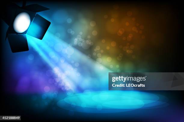 beautiful stage light/spot light - backstage stock illustrations