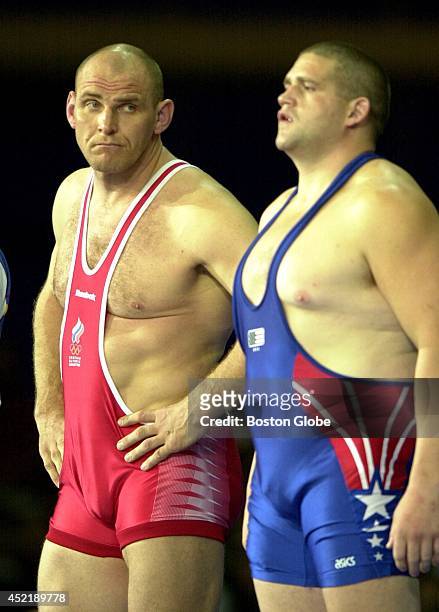 Before the match, Russia's Alexander Karelin, left, was heavily favored to win the gold in the men's 130 kg class. Instead, USA's Rulon Gardner went...