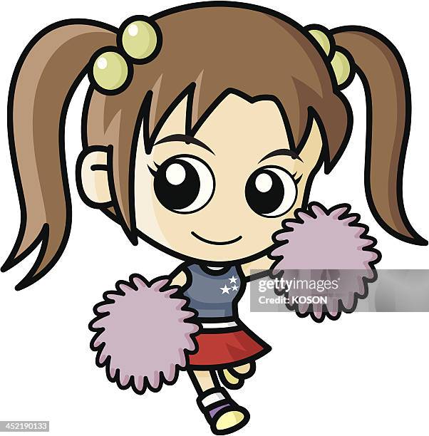 cheer leader cartoon - professional dancer stock illustrations
