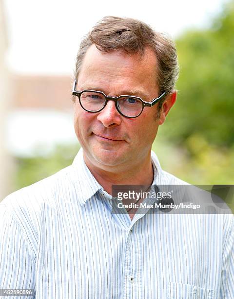 Hugh Fearnley-Whittingstall stands in the vegetable garden of River Cottage HQ following a visit by Prince Charles, Prince of Wales and Camilla,...