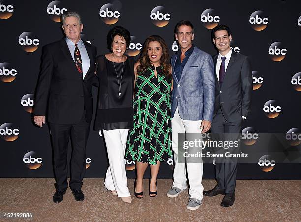 Actors Sam McMurray, Terri Hoyos, Cristela Alonzo, Carlos Ponce and Andrew Leeds attend the Disney/ABC Television Group 2014 Television Critics...